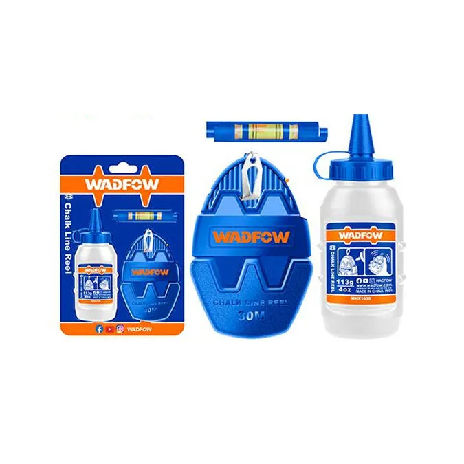 Professional Chalk Line Reel Set with Integrated Level Bar