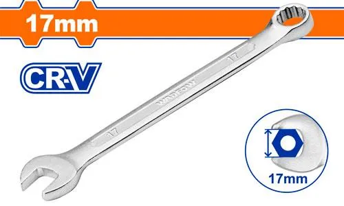 Professional Combination Wrench 17mm with Chrome Finish