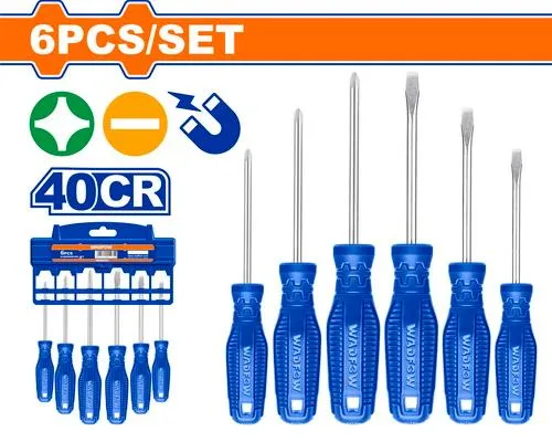 Professional 6-Piece Screwdriver Set with Storage Case